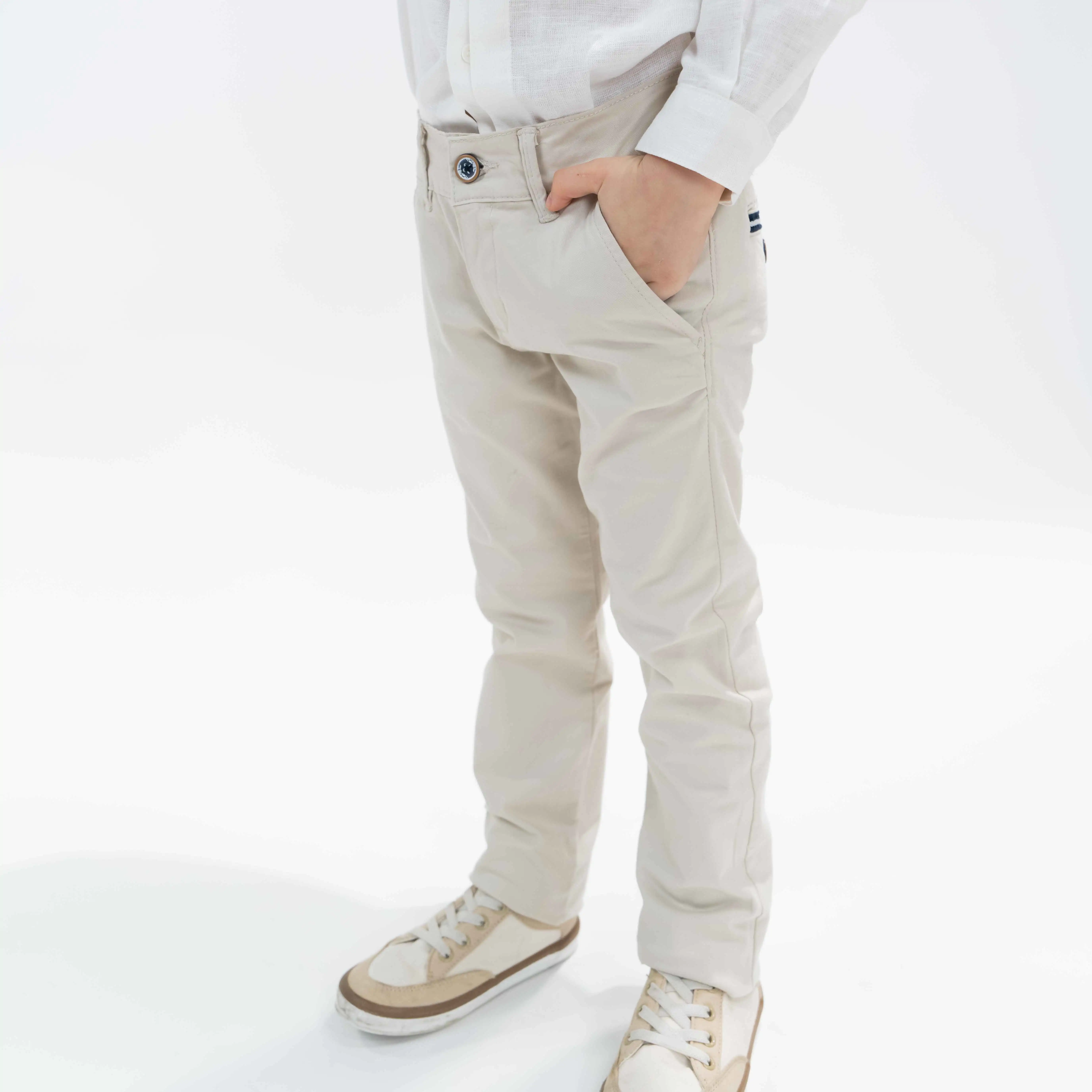 Boys Beige Pants