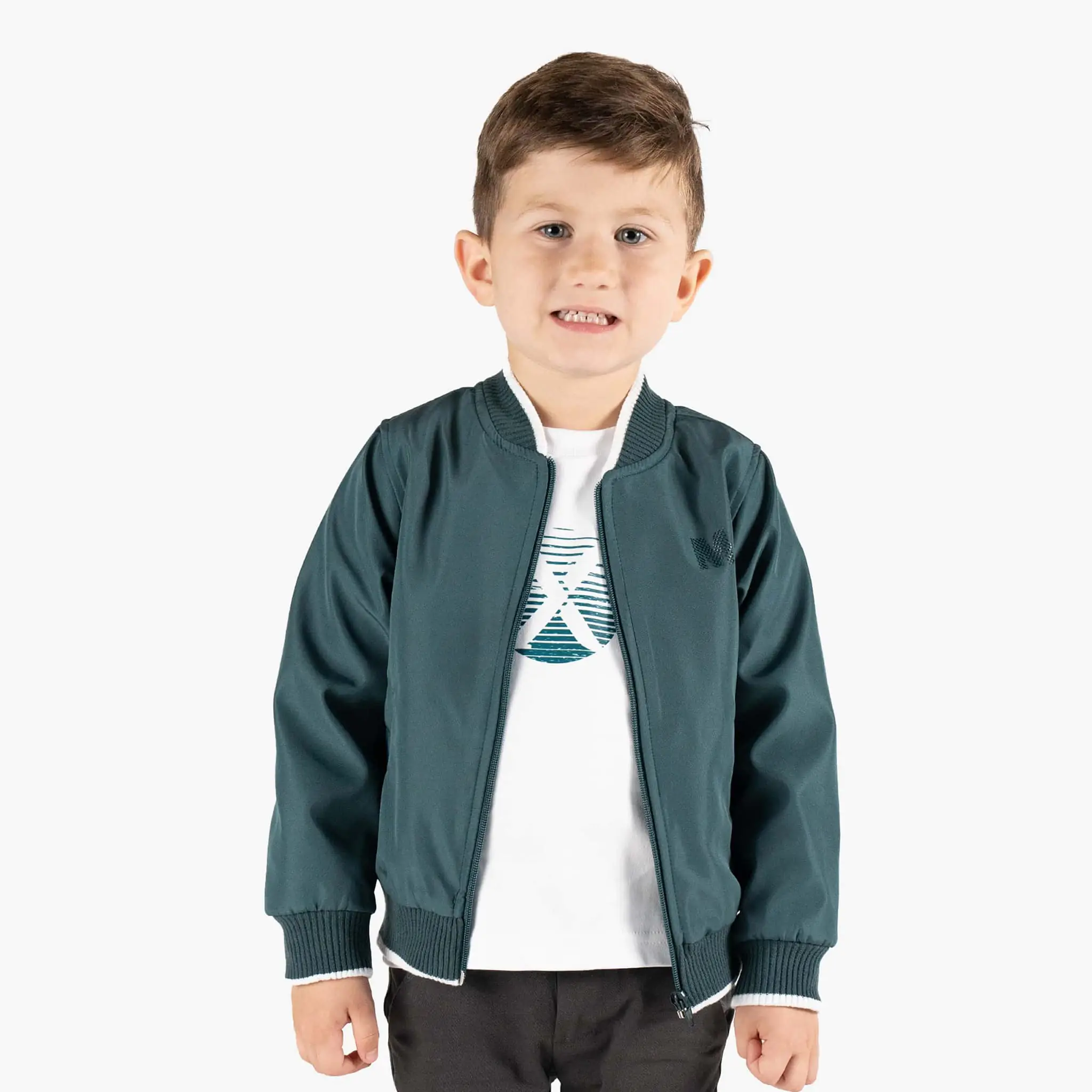 Boys Turquoise 2-Pc Jacket Set