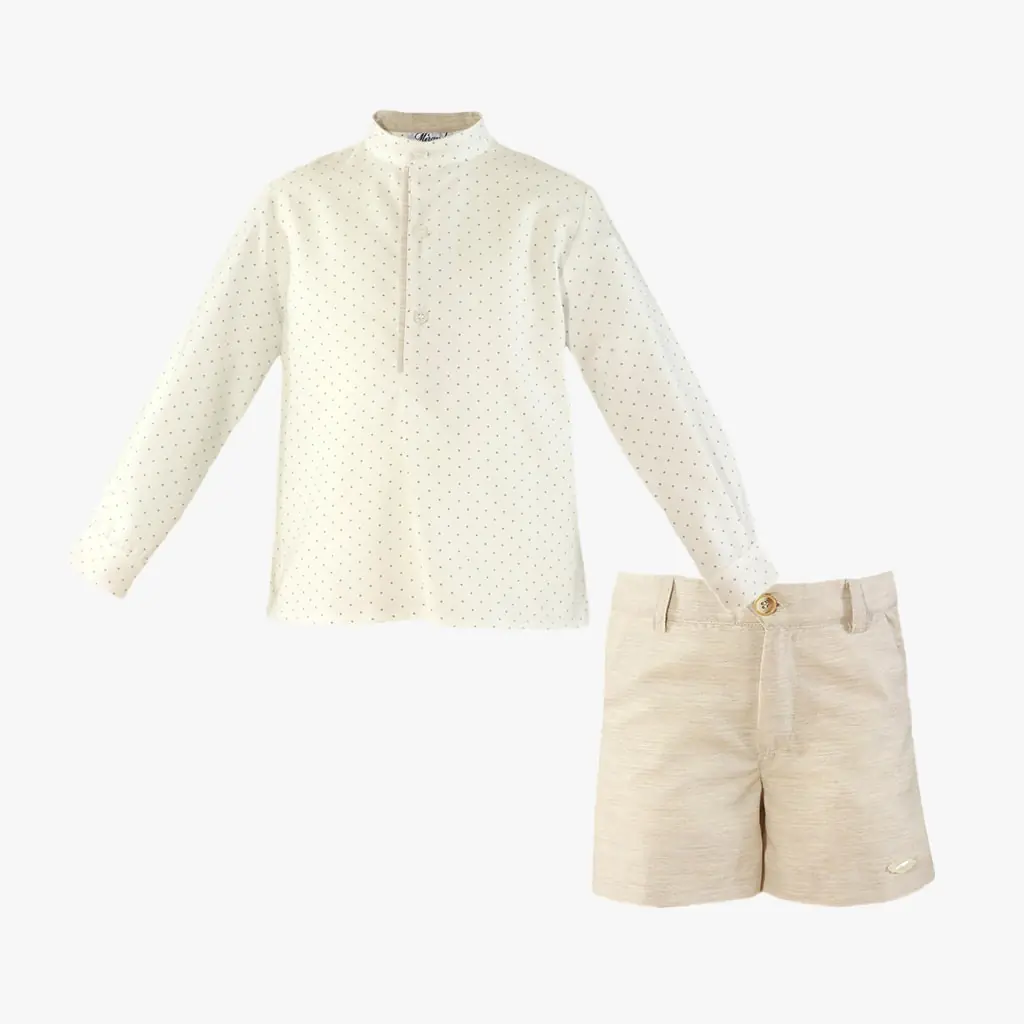 Boys Ivory & Beige Set