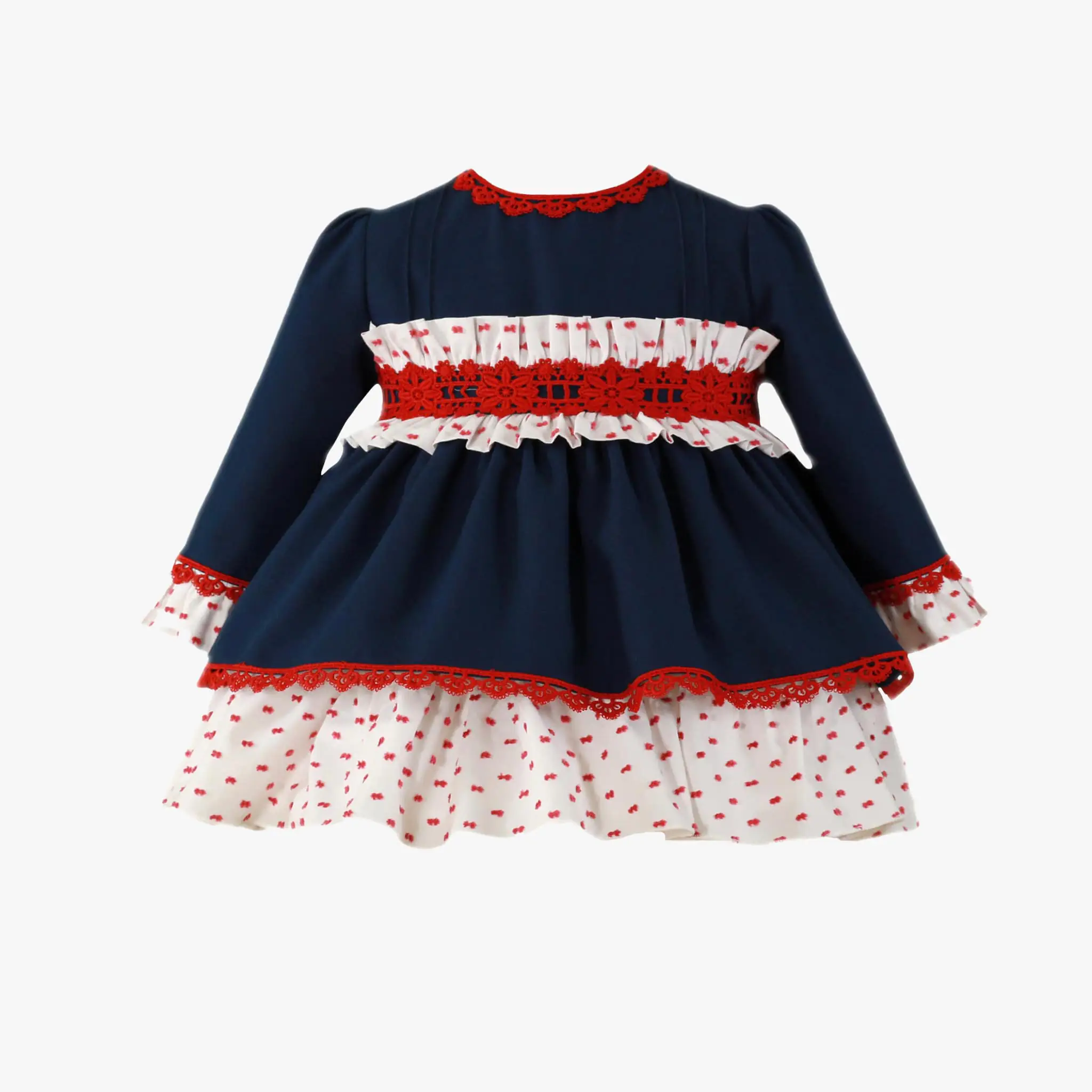 Baby Girl Blue, White & Red Dress