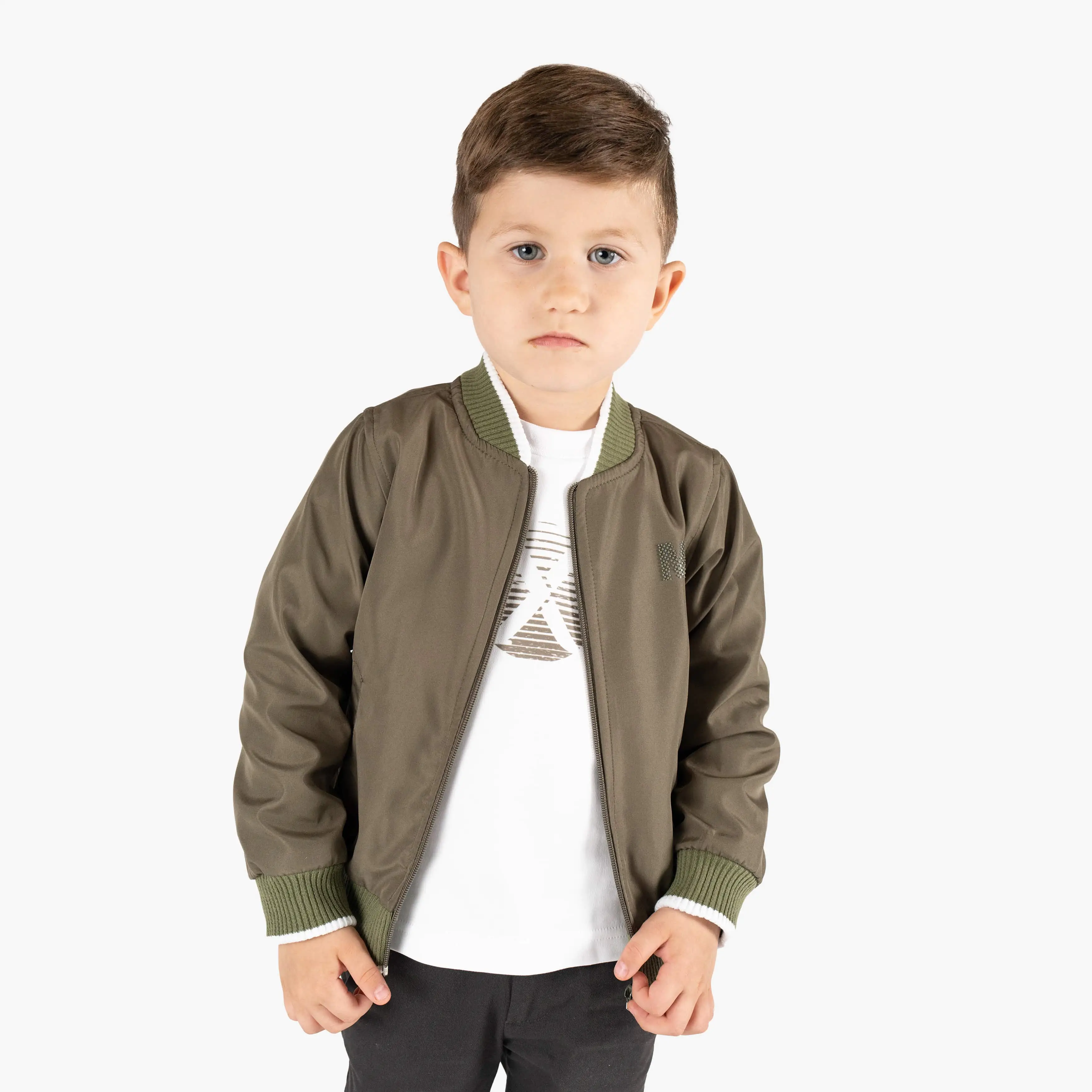 Boys Green 2-pc Jacket Set