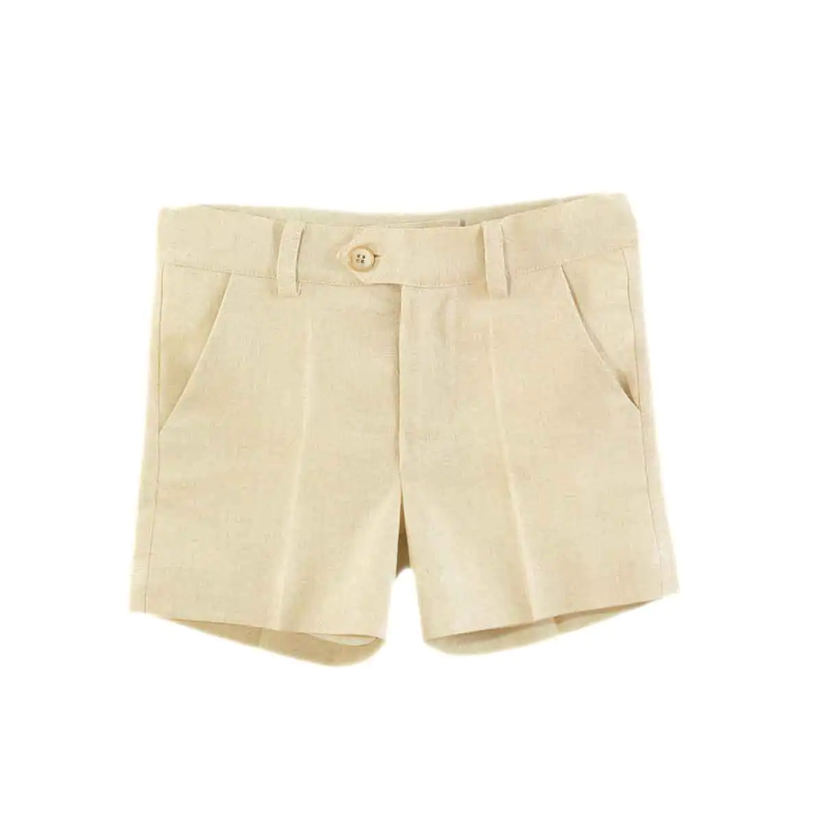 Boys Beige Cotton Shorts