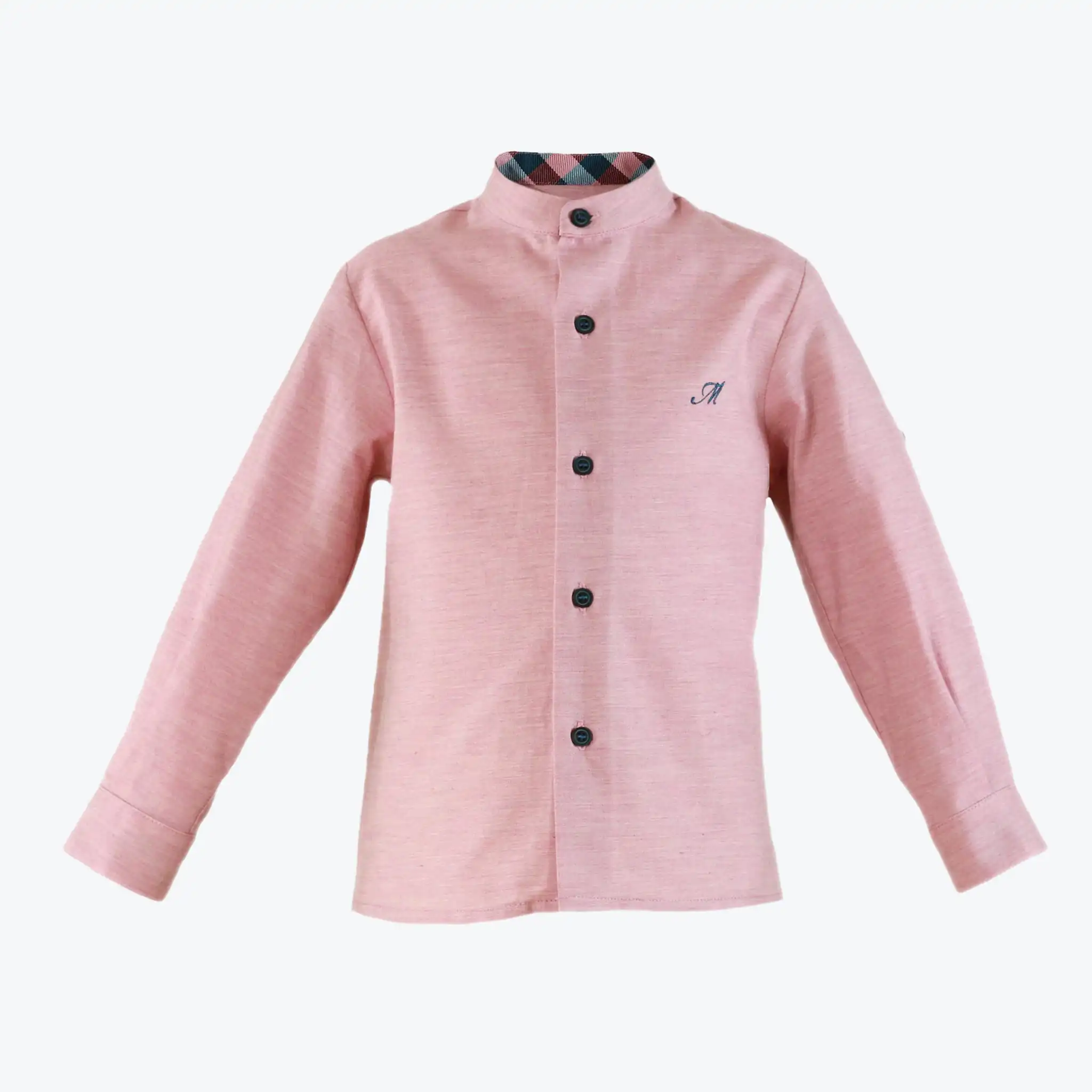 Boys Pink Cotton Dress Shirt