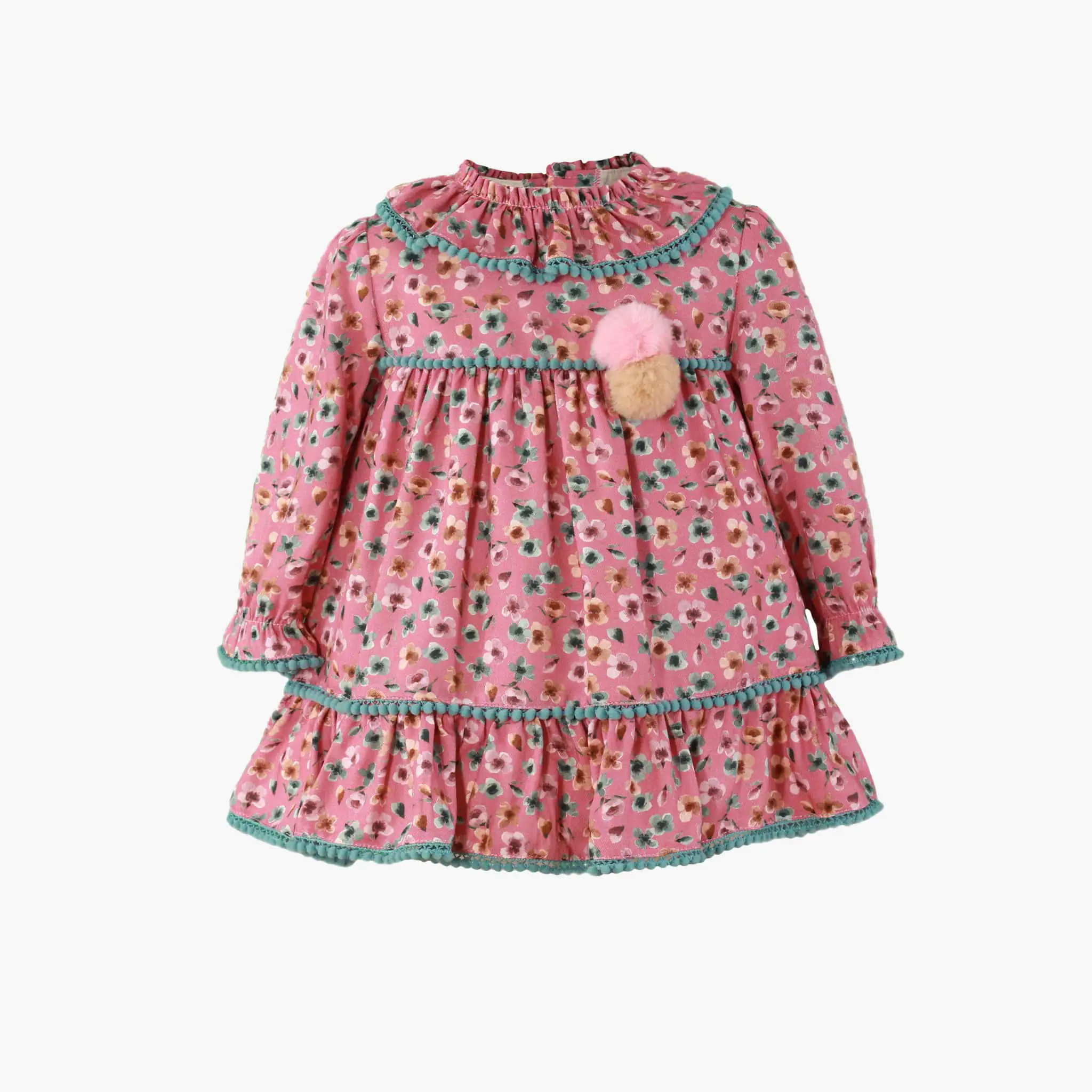 Baby Girl Pink & Blue Floral Dress