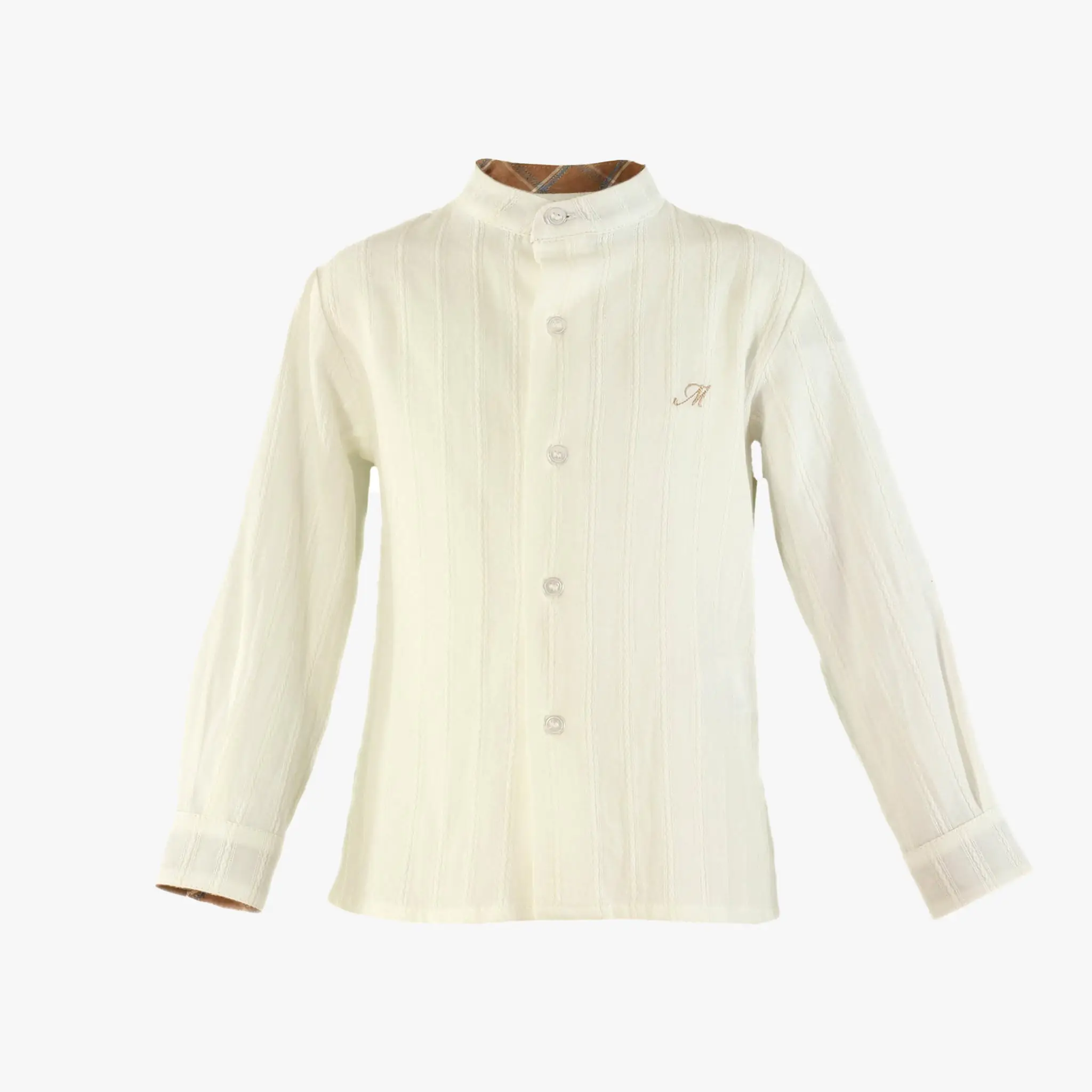 Boys Ivory Cotton Shirt