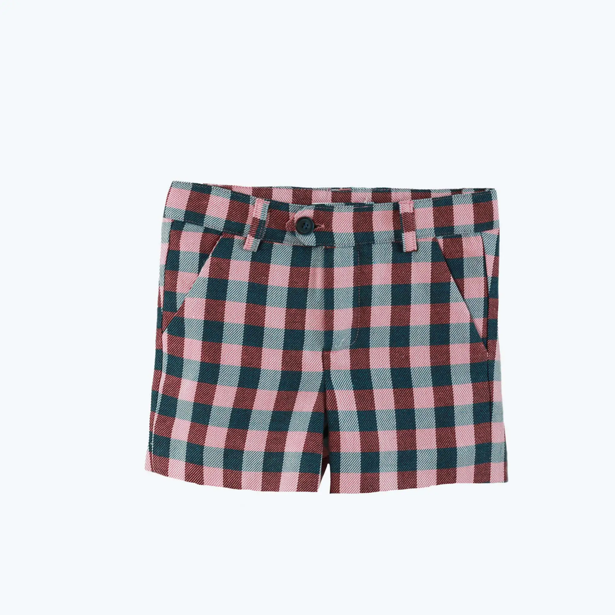 Boys Blue & Pink Woven Shorts