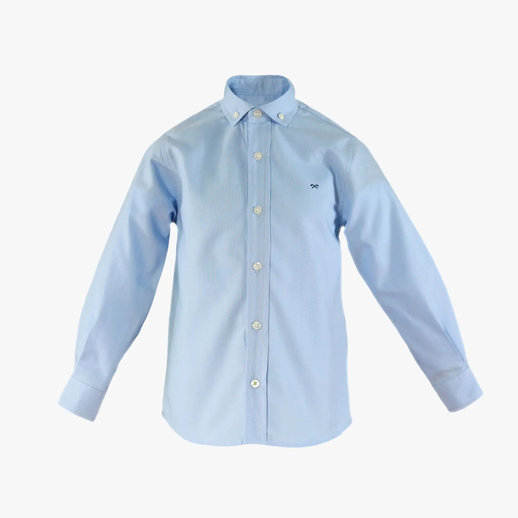 Boys Blue Cotton Dress Shirt