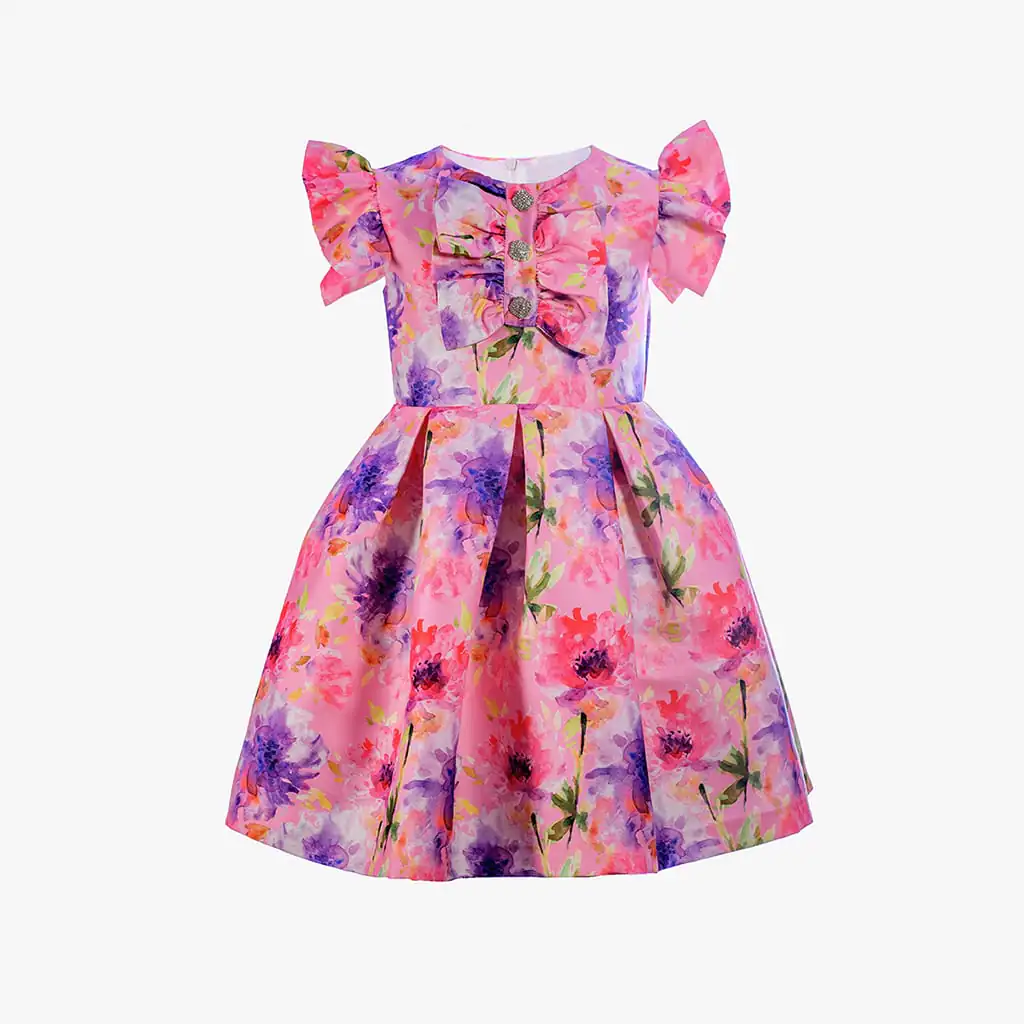 Girls Multicolor Floral Dress