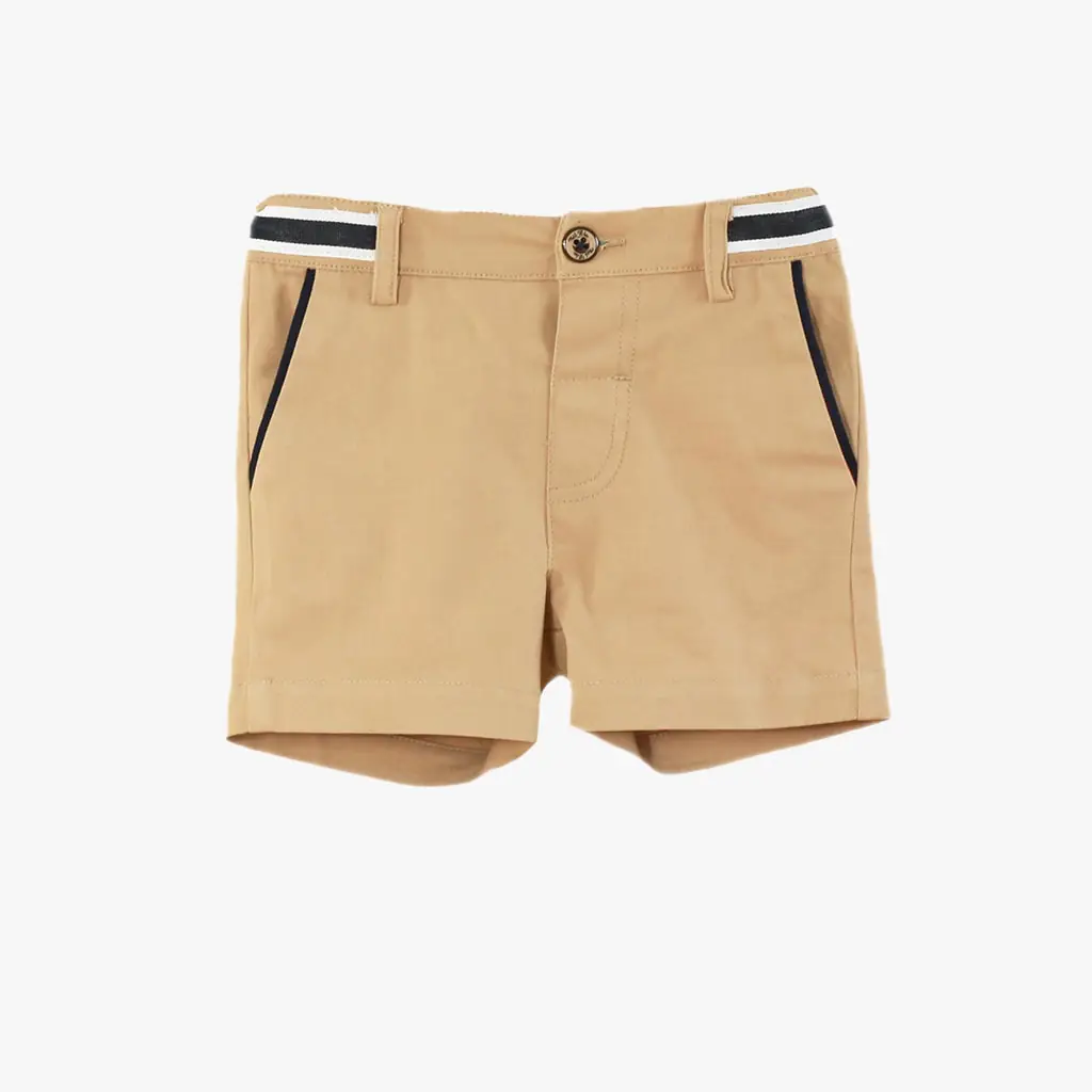 Baby Boy Camel Cotton Shorts