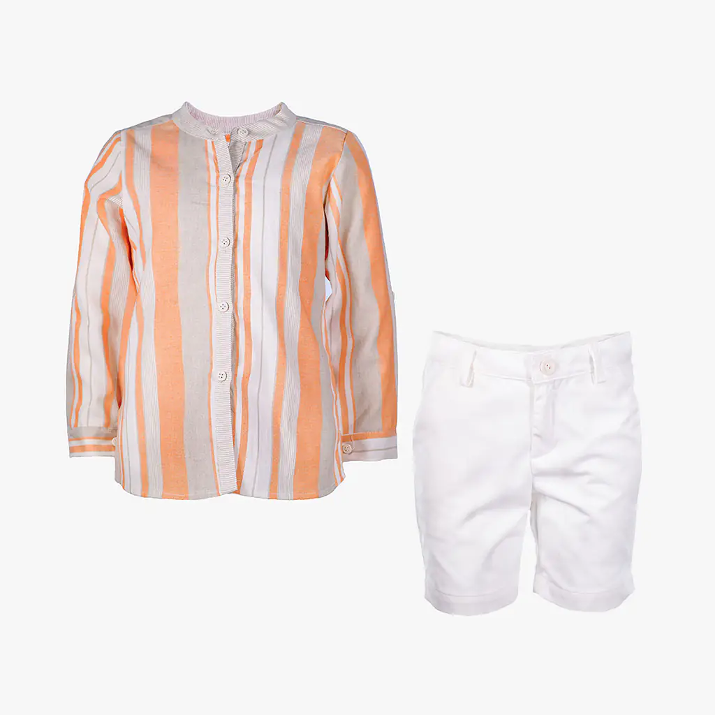 Boys Orange  Cotton Set