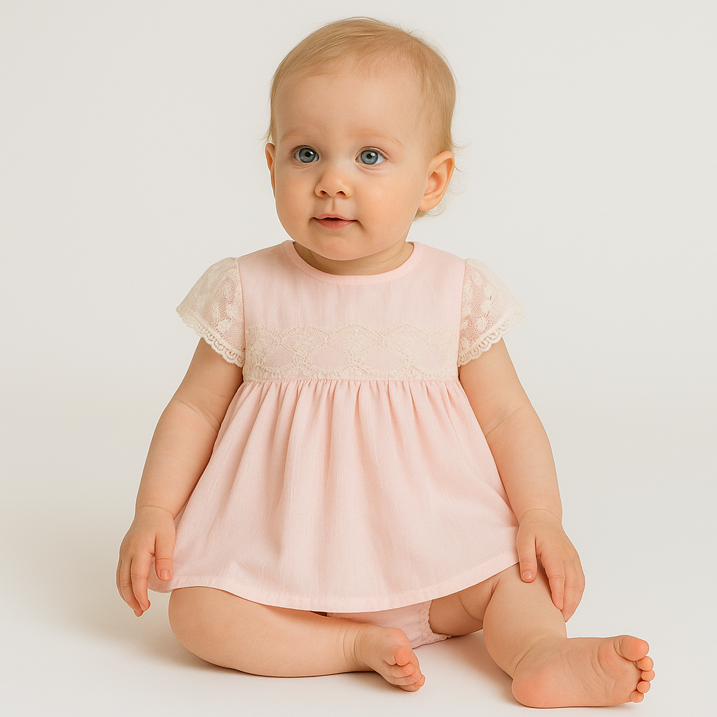 Baby Girl Pink Dress with Knickers
