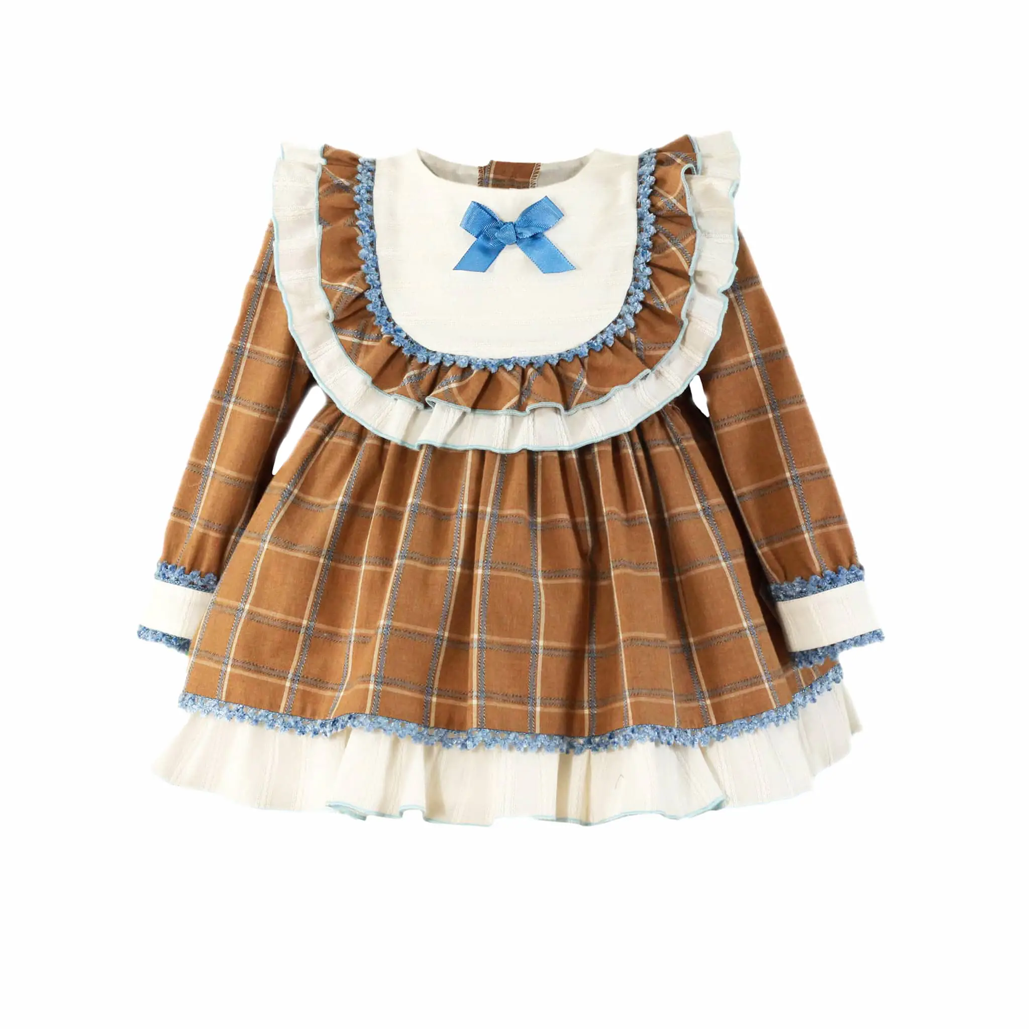 Baby Girl Brown & White Dress