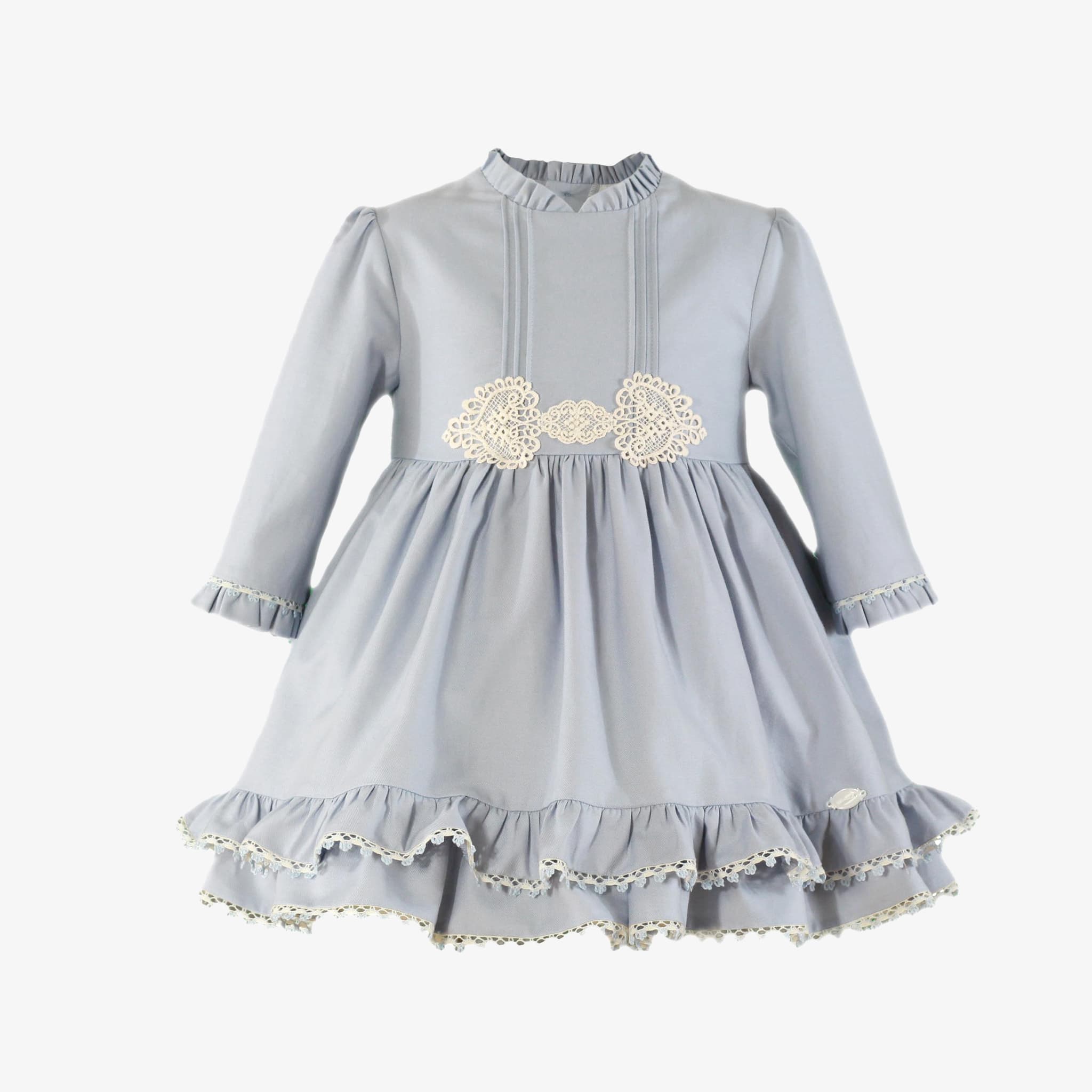Girls Light Blue Ruffle Dress