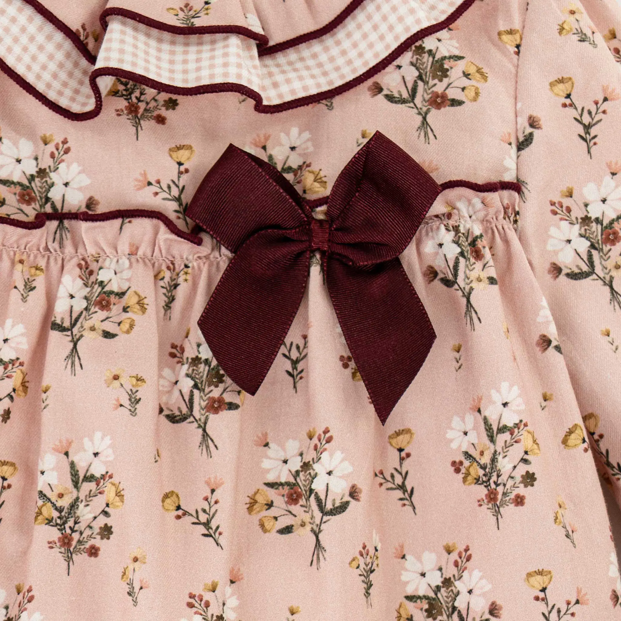 Baby Girl Pink Floral Ruffle Dress