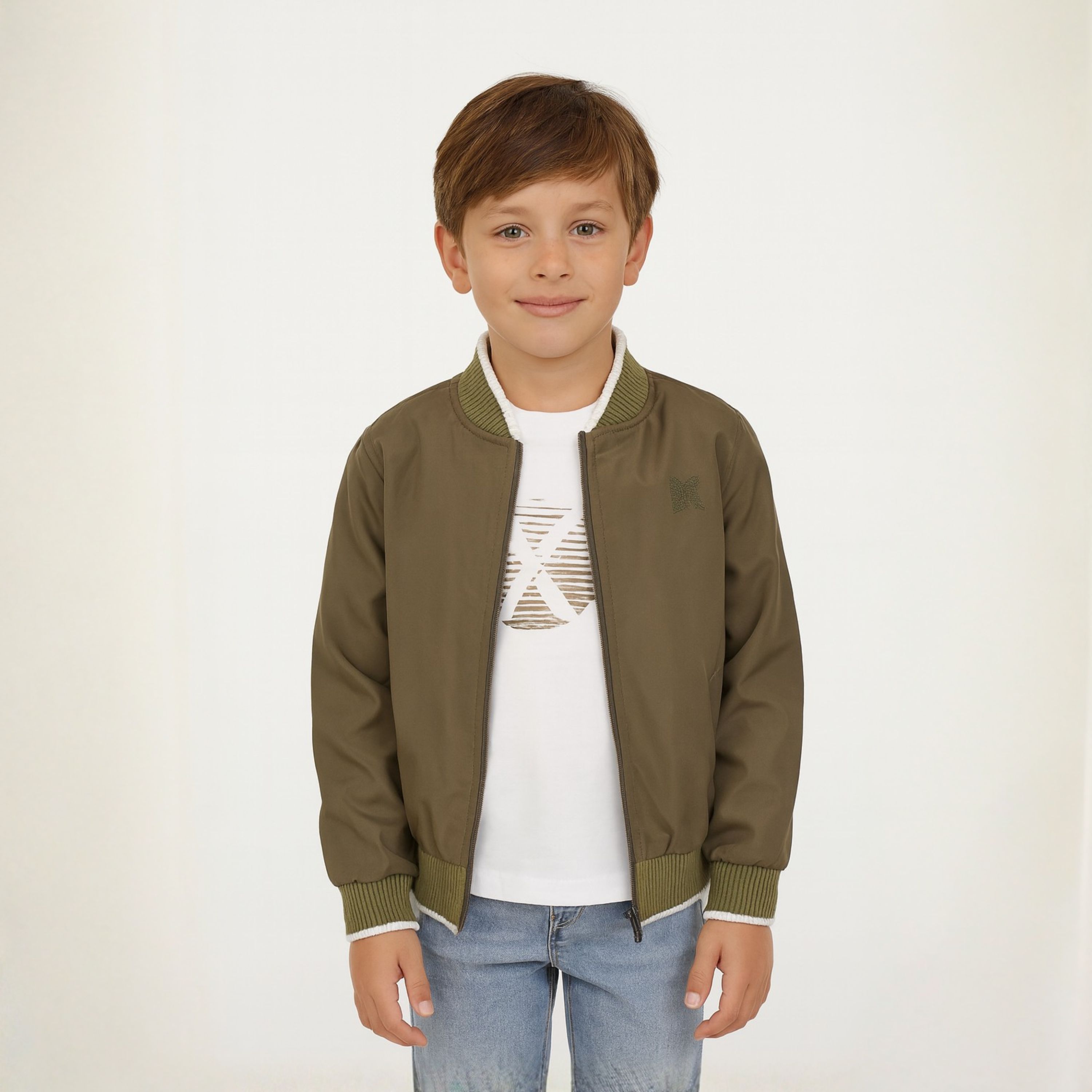 Boys Green 2-pc Jacket Set