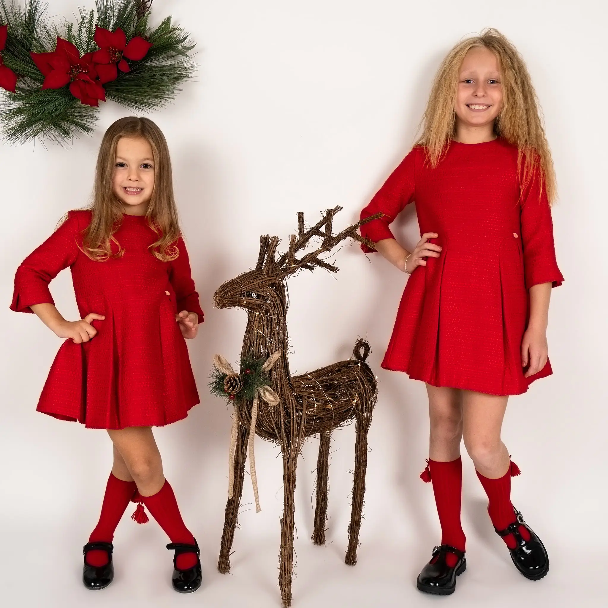 Girls Red Wool Dress