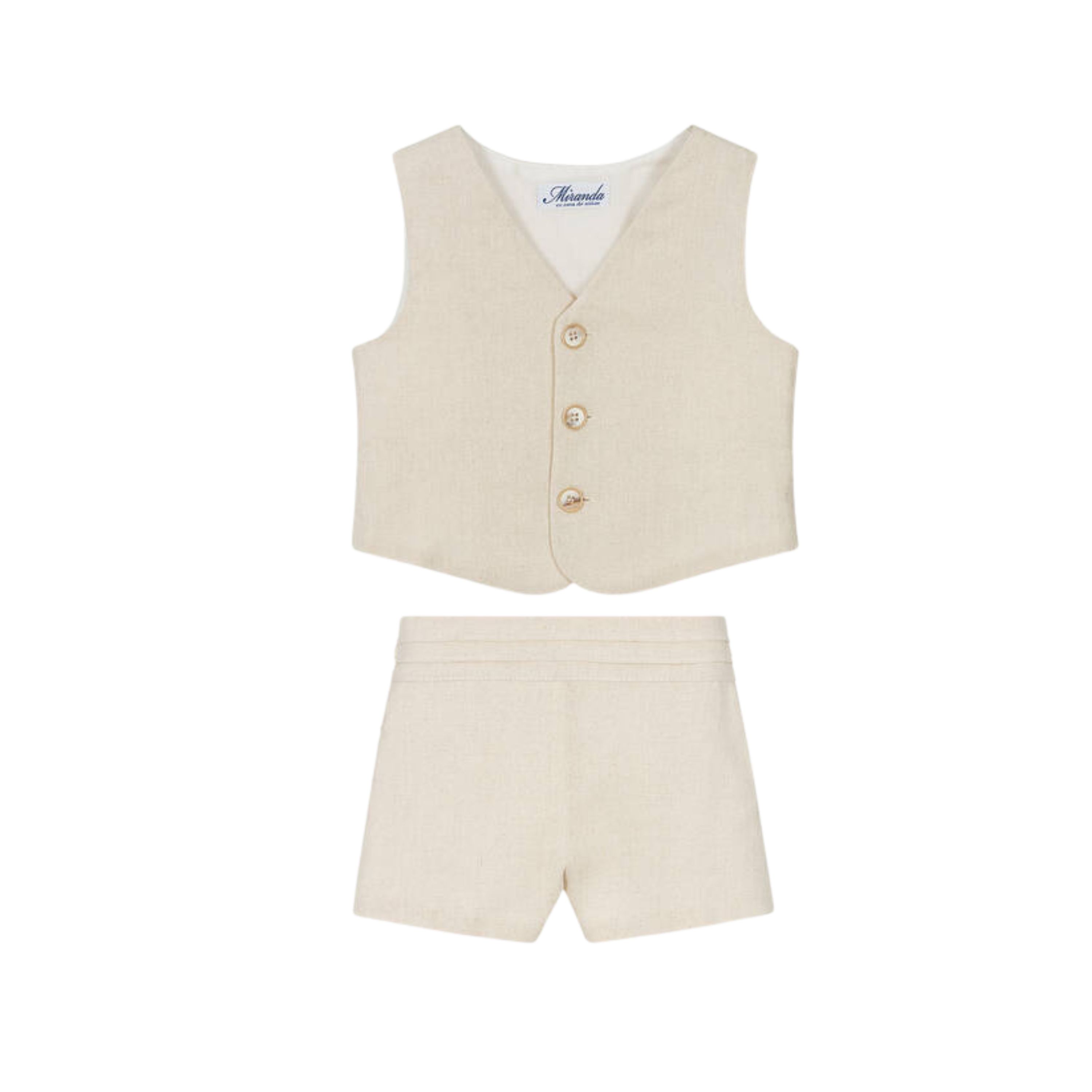 Boys Beige Cotton Set