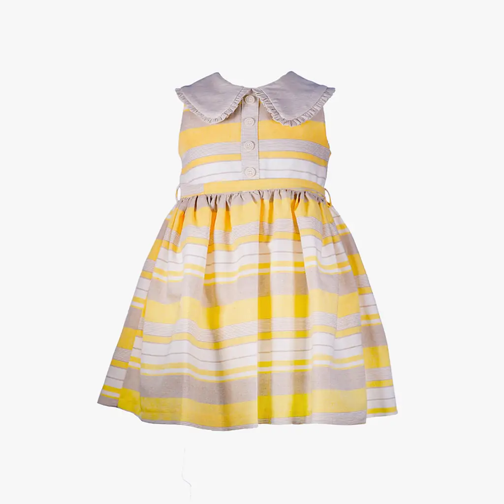 Girls Yellow Cotton Dress