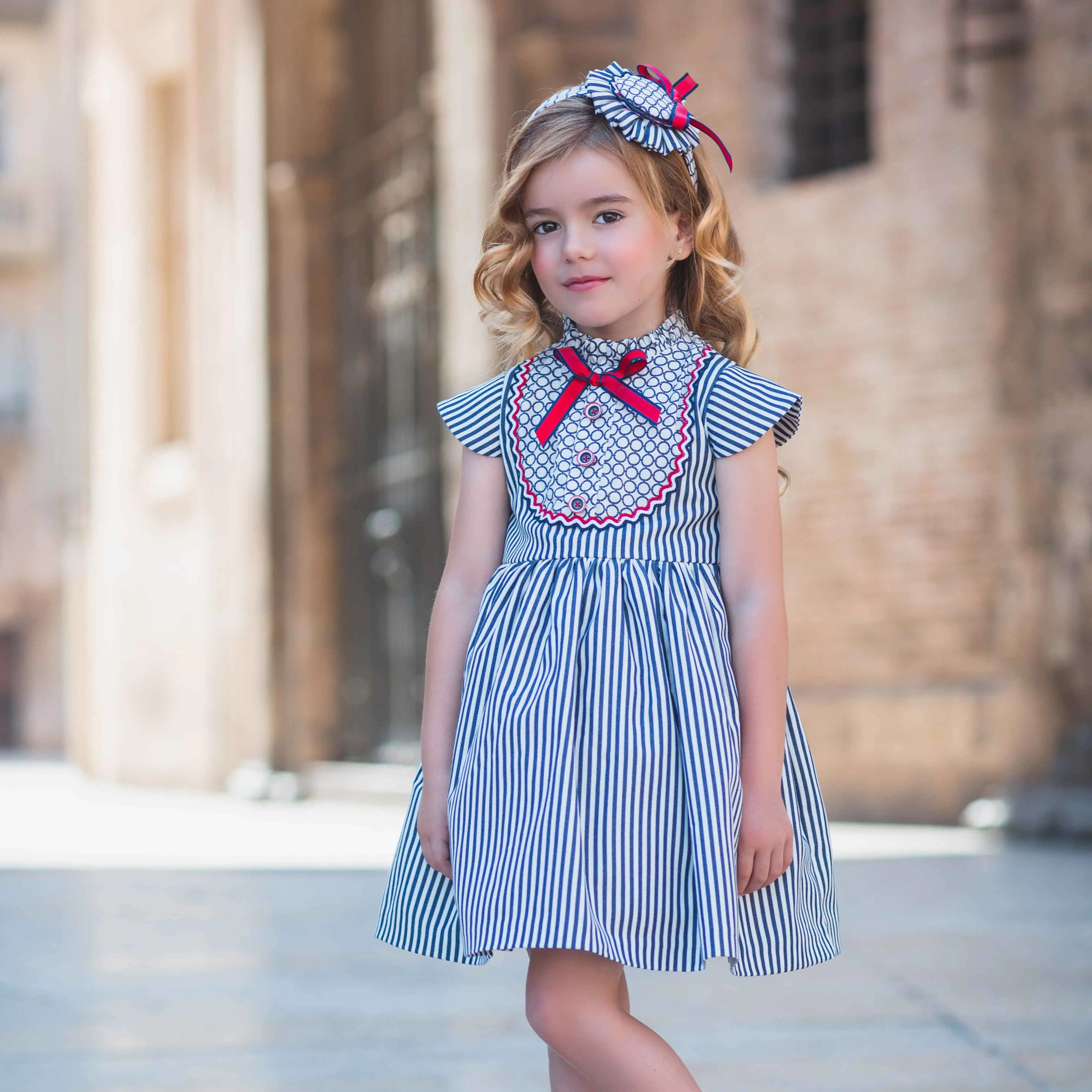 Girls Cotton Blue Dress