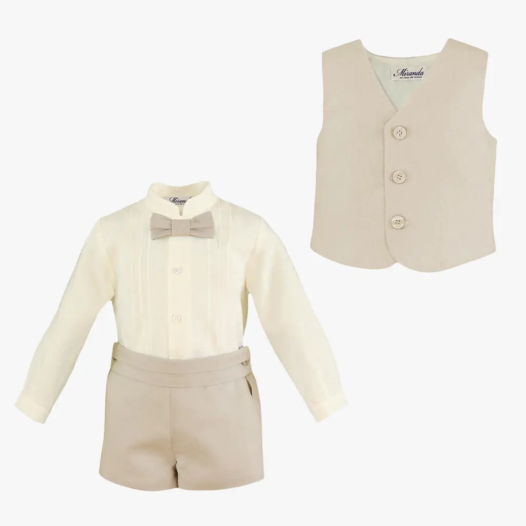 Baby Boy Ivory Cotton Set