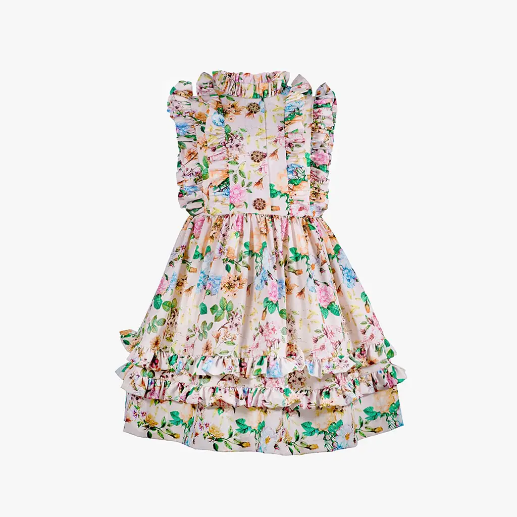 Girls Multicolor Floral Dress