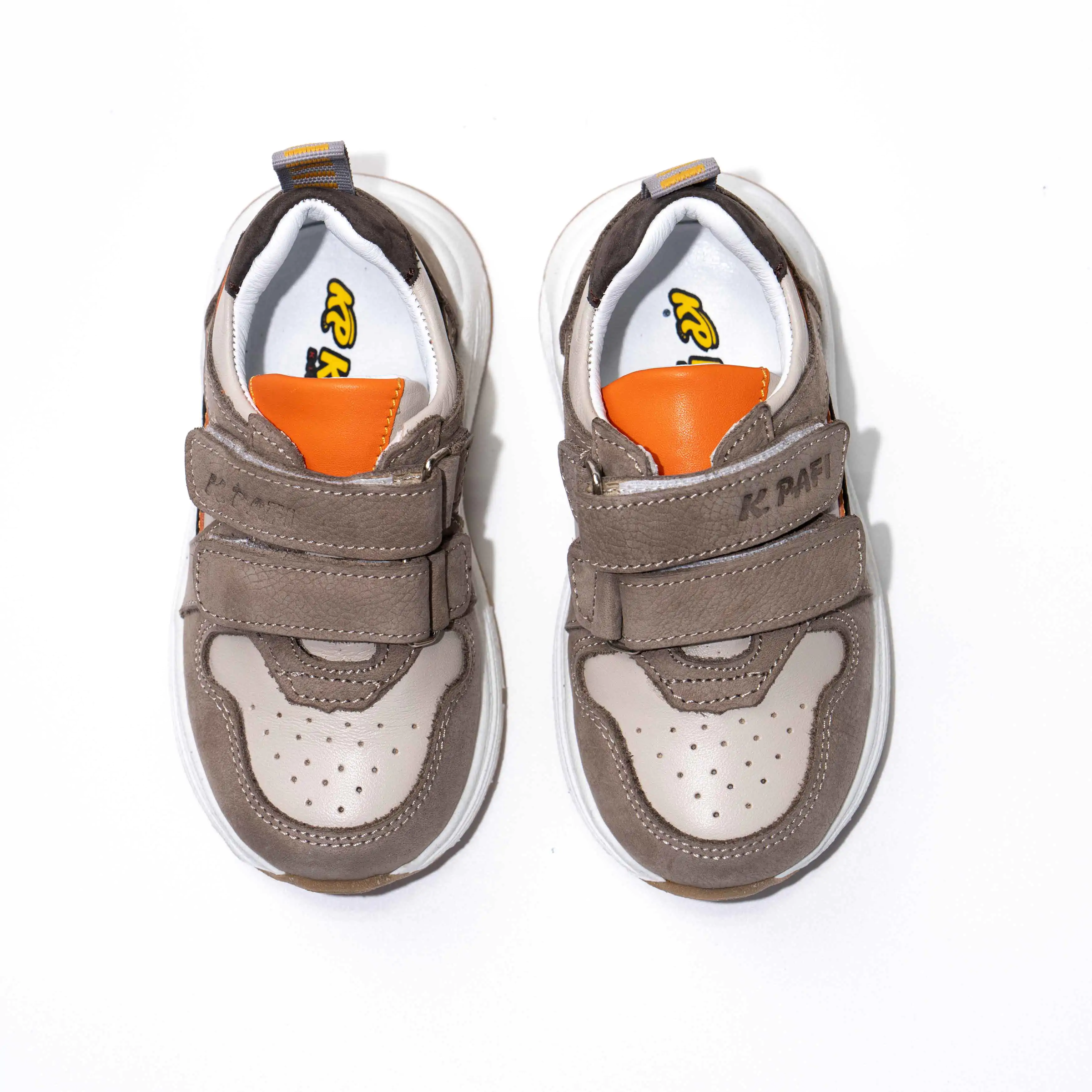 Beige Leather Trainers